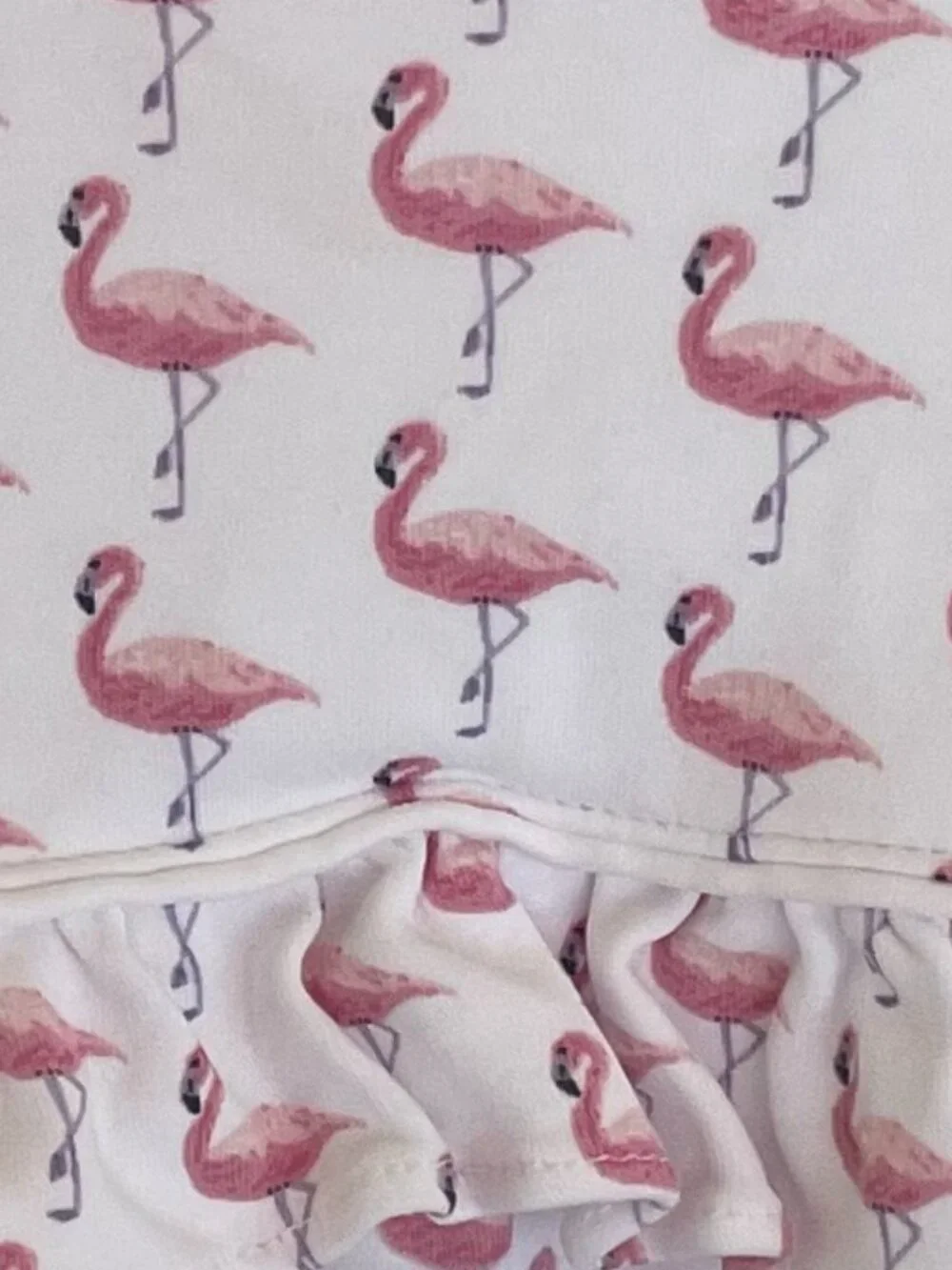 Lila and Hayes Pink Flamingo Ruffle Bubble Size 9 to 12 Months
